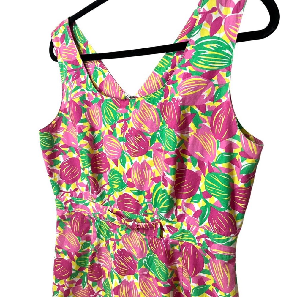 Lilly Pulitzer Vintage Mini Dress Tulip Print Sleeveless Cotton SZ 12 EUC - Picture 5 of 11